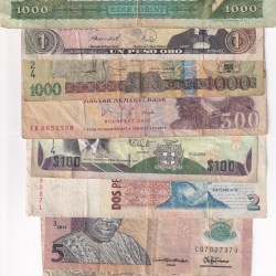 Different World Note Low Condition As Per Image (10 Pcs) Lott#*139