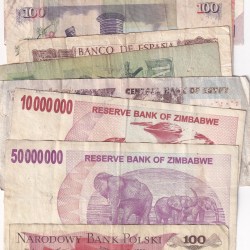 Alternative view of Different World Note Condition As Per Image (10 Pcs) Lott#*140