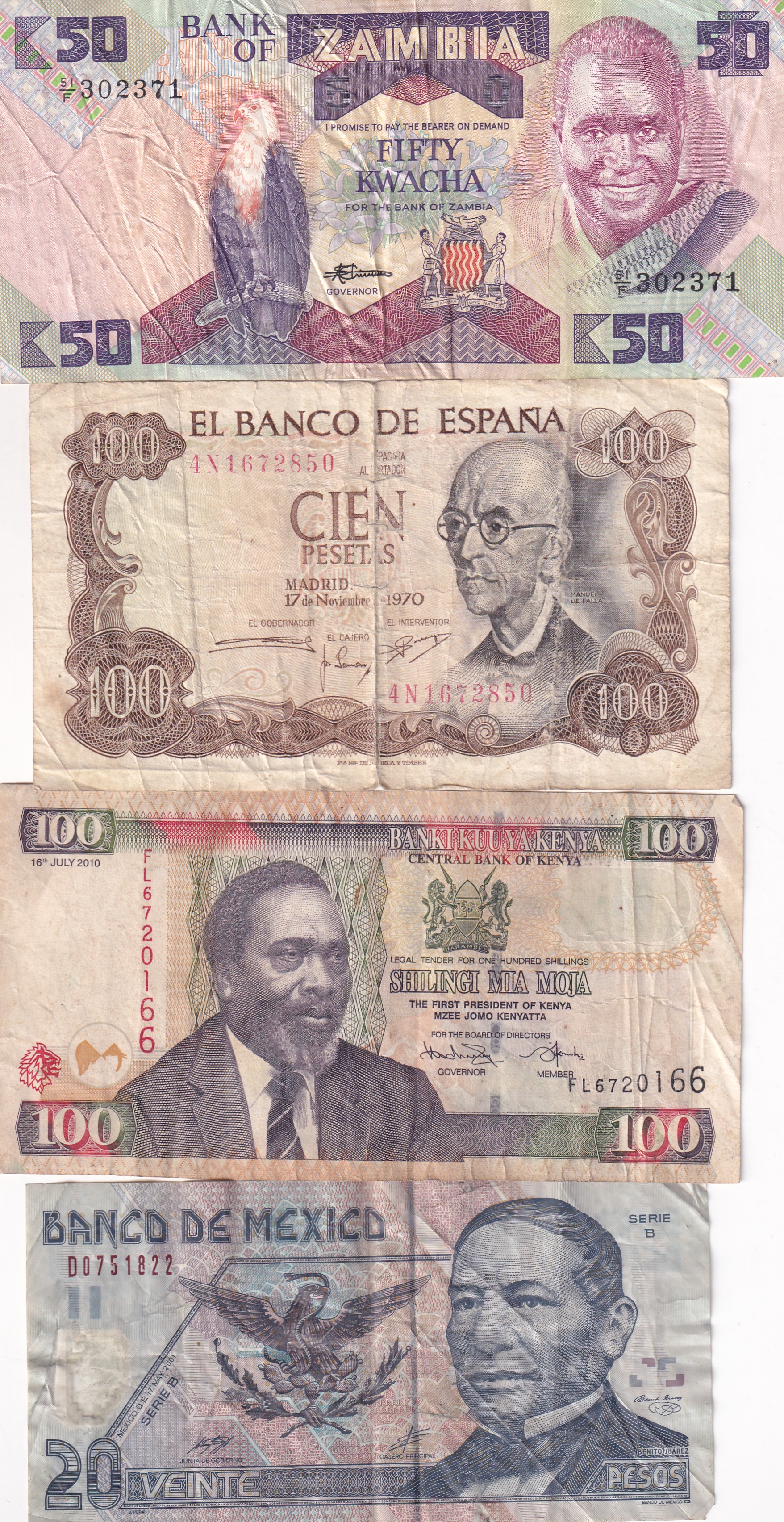 Different World Note Condition As Per Image (10 Pcs) Lott#*140