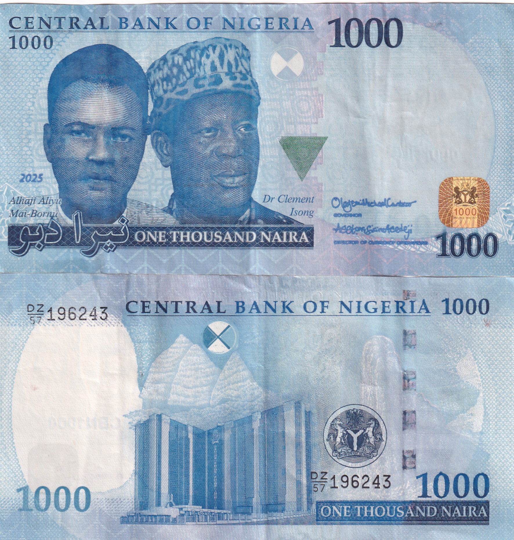Nigeria 1000 Naira Rare Note #Q