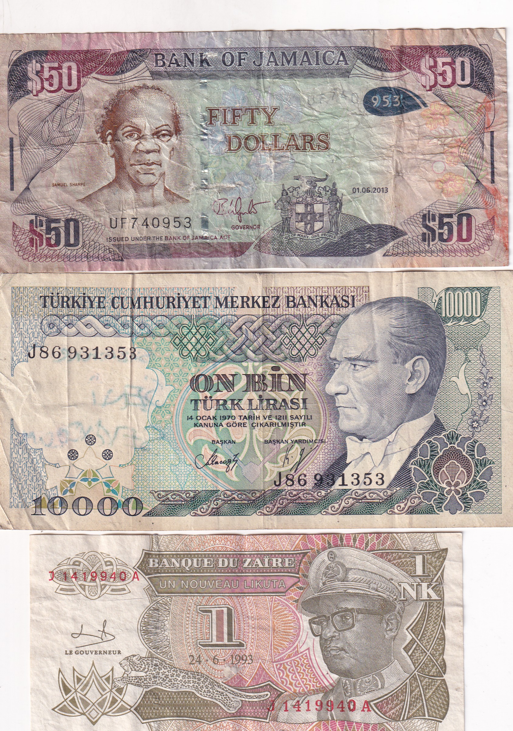 Different World Note Condition As Per Image (10 Pcs) Lott#*141