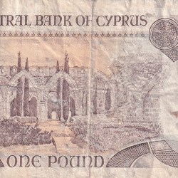 Alternative view of Cyprus 1 Pound Rare Note (Condition As Per Image ) #B2