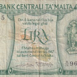 Malta 1 Lira Rare Note #B2