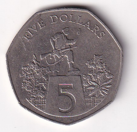 Liberia 5 Dollars 1985 (Military Memorial) Rare Commemorative Coin#K-16 - Image 2