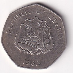 Liberia 5 Dollars 1982 (Military Memorial) Rare Commemorative Coin#K-26