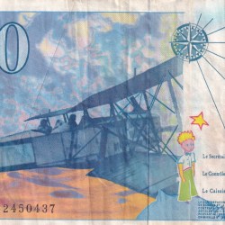 Alternative view of France 50 Francs - Saint-Exupéry Rare Note #B2