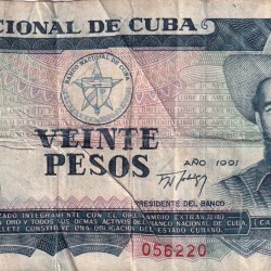 Cuba 20 Pesos Rare Note (Low Condition AS Per Image) #B2