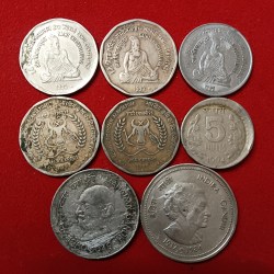 Tamil 2 Rs 1 Rs Tamil Aunc 2 Rs Agri expo 2 Pcs Full Coin Loot Republic of India