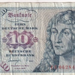 Germany 10 Deutsche Mark Note Low Condition#B2