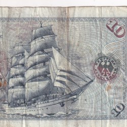 Alternative view of Germany 10 Deutsche Mark Note Low Condition#B2