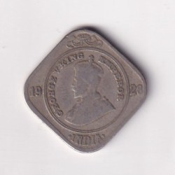 British- India 2 Annas 1928 George V Rare Coin #K-55