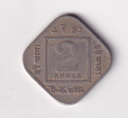 British- India 2 Annas 1928 George V Rare Coin #K-55