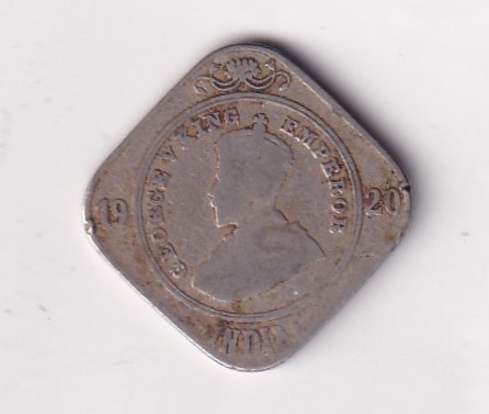 British- India 2 Annas 1920 George V Rare Coin #K-57
