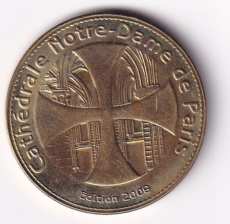 France Token - Arthus Bertrand Cathédrale Notre-Dame de Paris Rare Weight (15 g) approx..#K-79