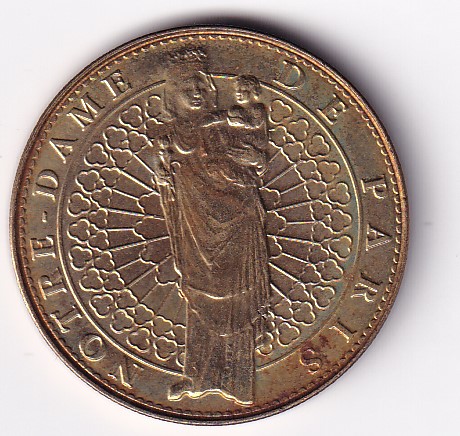 France Token - Arthus Bertrand Cathédrale Notre-Dame de Paris Rare Weight (15 g) approx..#K-80