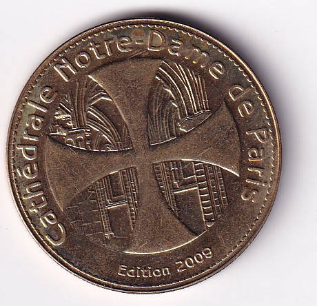 France Token - Arthus Bertrand Cathédrale Notre-Dame de Paris Rare Weight (15 g) approx..#K-80