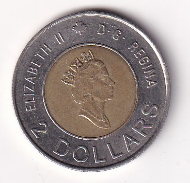 Canada 2 Dollars - Elizabeth II Knowledge 2000 Rare Bimetallic Coin #K-99