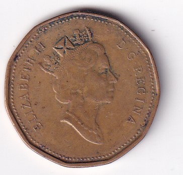 Canada 1 Dollar 1990 - Elizabeth II Rare Coin #K-116