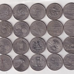 20 Different America Quarter Dollar Rare Commemorative (20 Coin) Set#K-122