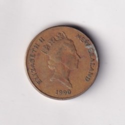 New Zealand 1 Dollar 1990 - Elizabeth II Rare Coin #K-117