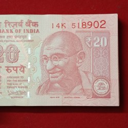 Alternative view of 20 Rs Rare Old Issue Full Bundle Governor Urjit Patel 2017 Year Gem Unc Condition 518901