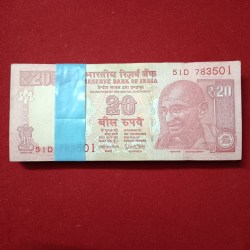 20 Rs Rare Old Issue Full Bundle Governor Urjit Patel 2017 Year Gem Unc Condition 783501