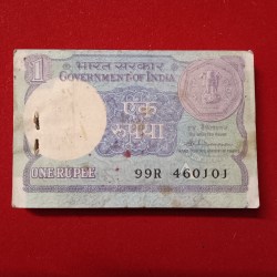 One Rs Small Coin Rare Old Issue Full Bundle Finance Minister S.Venketraman 1988 Year Government of India 460101