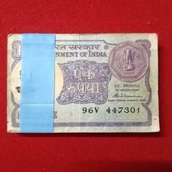One Rs Small Coin Rare Old Issue Full Bundle Finance Minister S.Venketraman 1988 Year Government of India 447301