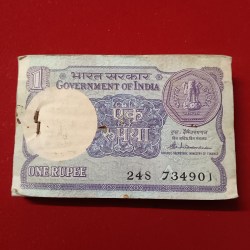 One Rs Small Coin Rare Old Issue Full Bundle Finance Minister S.Venketraman 1988 Year Government of India 734901
