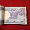 One Rs Small Coin Rare Old Issue Full Bundle Finance Minister S.Venketraman 1988 Year Government of India 734901 - Image 2