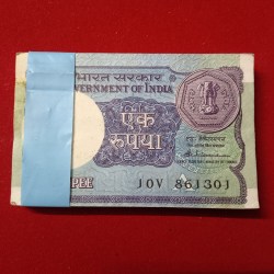 One Rs Small Coin Rare Old Issue Full Bundle Finance Minister S.Venketraman 1989 Year Government of India 861301