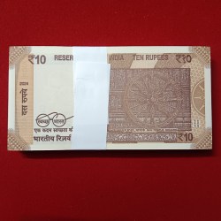 Alternative view of Ten Rs Ex Rare Fancy Number Full Bundle 888888 Governer Shakti Kant das Year 2024 Gem Bunc Condition Reserve Bank of India