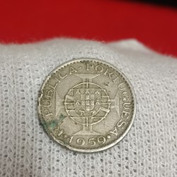 60 Centavos 1959 Portuguese India Copper Nickel Coin ESTADO DA INDIA