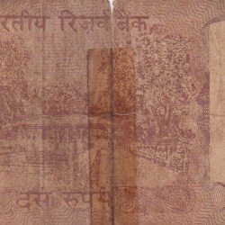 Alternative view of 300000 FANCY NUMBER 10 RUPEES GOVERNOR C. RANGARAJAN RARE NOTE (CONDITION AS PER IMAGE)