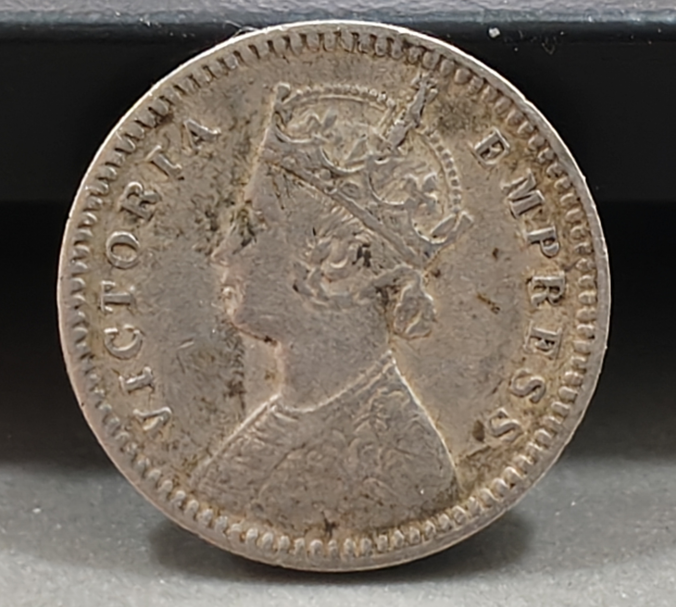 India - British 2 Annas 1897- Victoria Silver High Graded Rare Coin #C-69