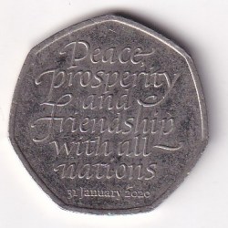 United Kingdom 50 Pence - Elizabeth II 2020 Rare Commemorative Coin#k-126