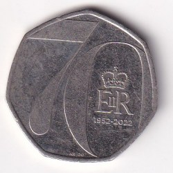 United Kingdom 50 Pence - Elizabeth II 2022 Rare Commemorative Coin#k-128