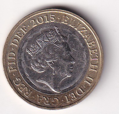 United Kingdom 2 Pounds 2015 (Britannia) Bimetallic Coin#k-132