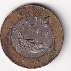 Alternative view of Taiwan 20 Dollars 2018 Bimetallic Coin#k-134