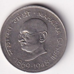 India 1 Rupee (Mahatma Gandhi) 1869-1948 Rare Coin#e-410