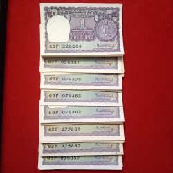 One Rs Big Coin Losse Notes Unc Condition Manmohan Singh 104 Pcs Republic of India