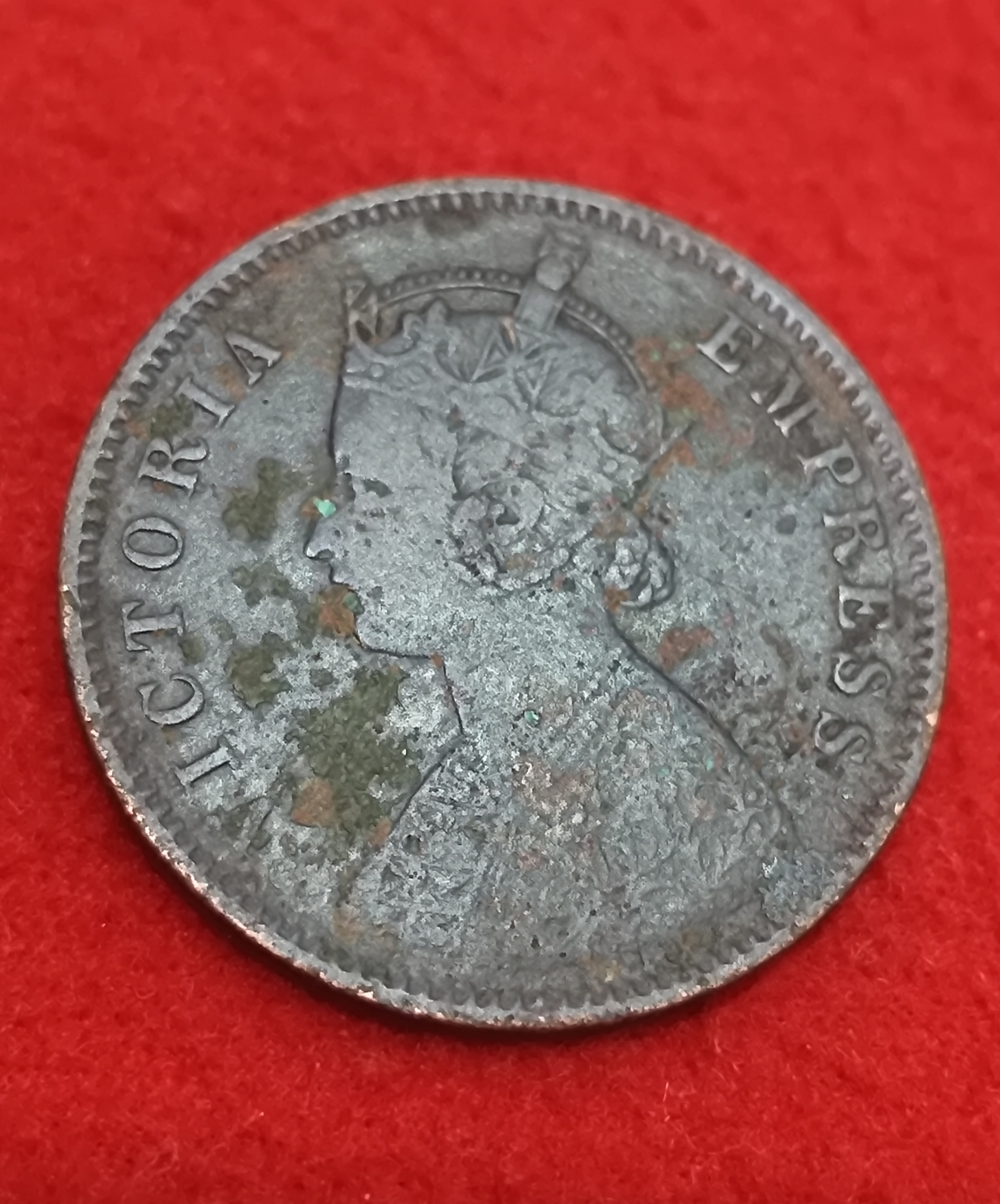 One Quarter Anna 1882 Calcutta Mint Coin