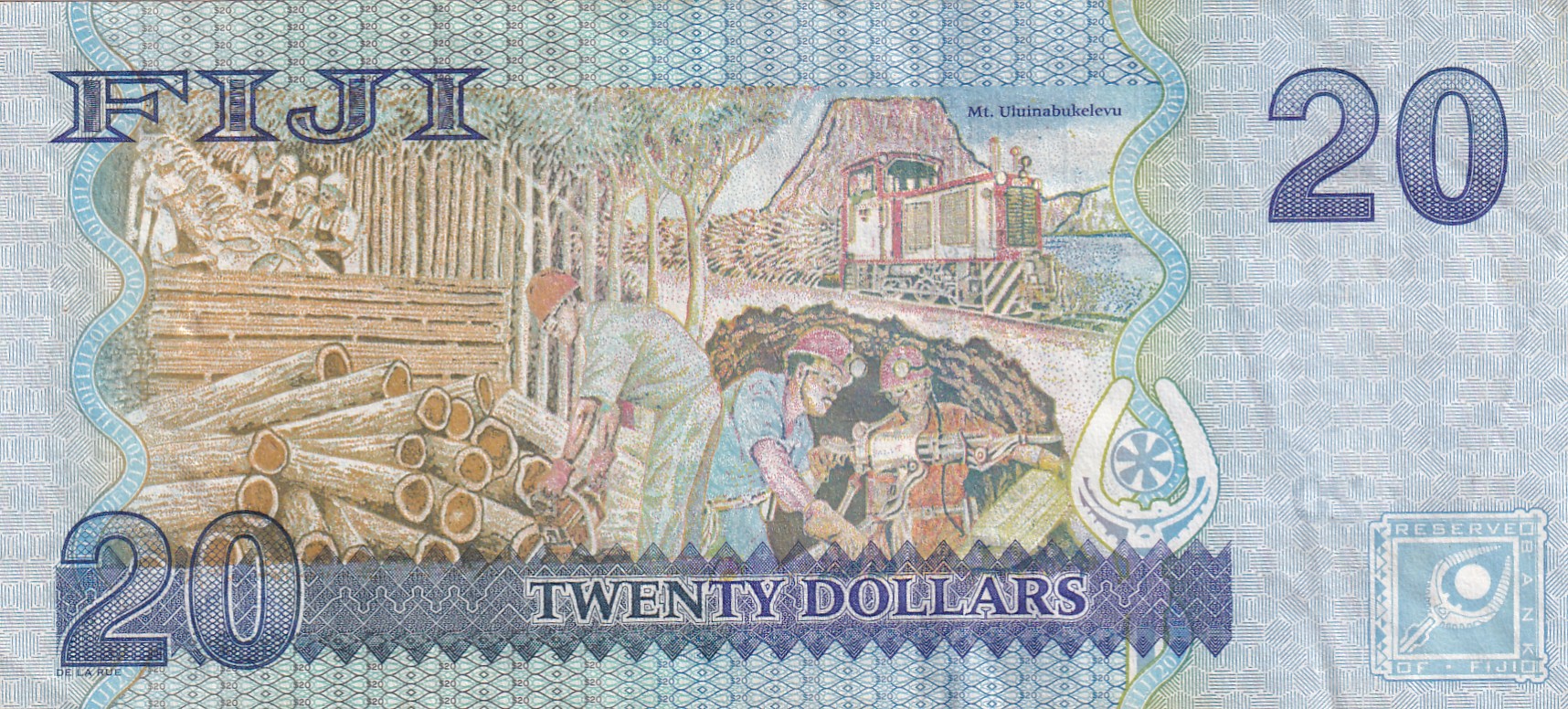 Fiji 20 Dollar Rare Note#B2