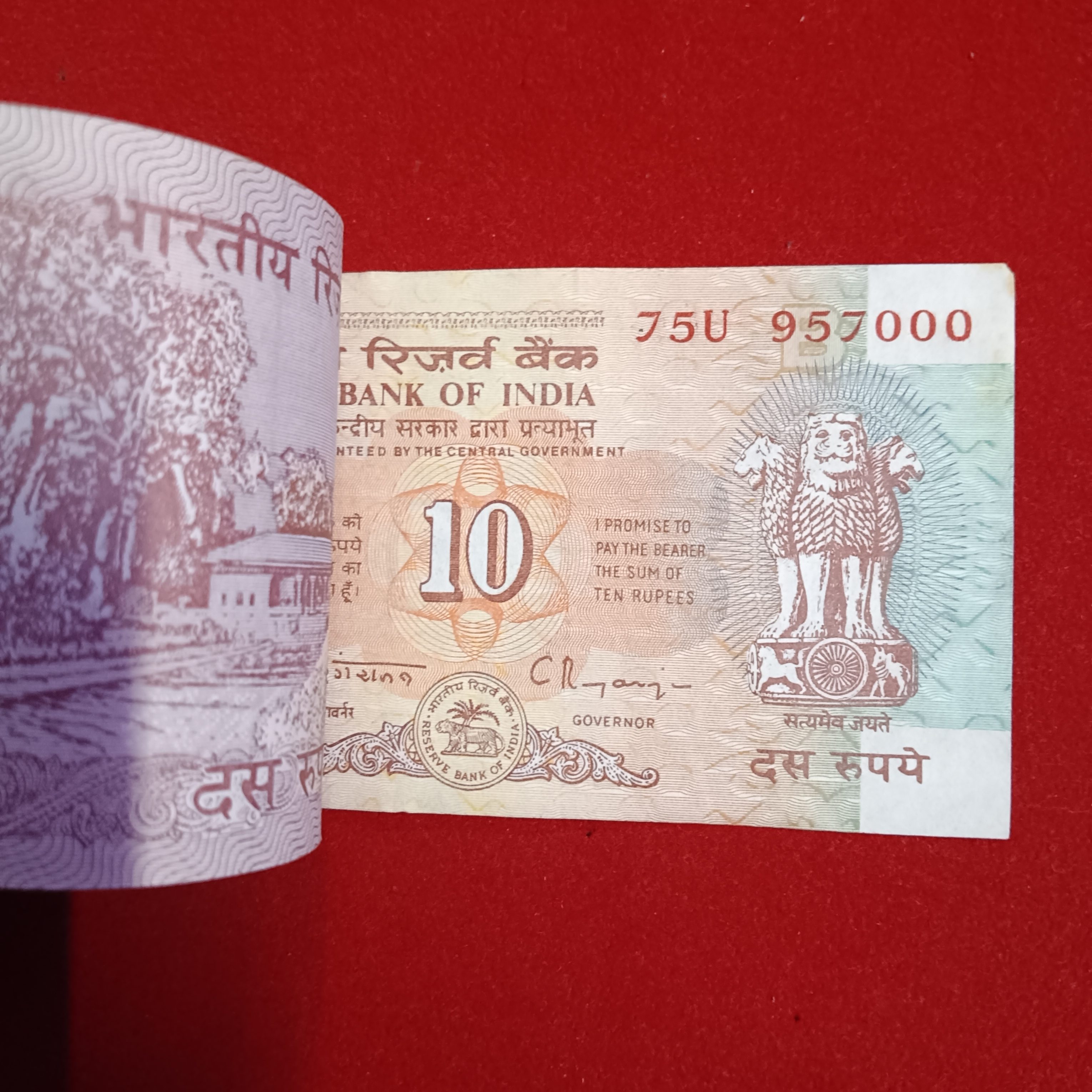 Ten Rs Shalimar Rare Full Bundle Governor C Rangarajan Reserve Bank of India 956901