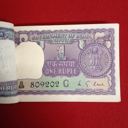 Alternative view of One Rs Big Coin Rare Bundle Finance Secretary MG Kaul Gem Unc Condition 1974 Year Government of India 809201