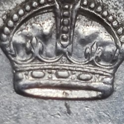 Alternative view of ONE RUPEE SILVER COIN EDWARD VII (B INCUSE ON CROWN +DOT ON VINE VARIETY) BOMBAY MINT BEAUTIFUL CONDITION YEAR 1909