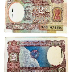 Rs 2 India Banknote Serial Bundle Satellite Top Quality Unc Unique and Rare By R N Malhotra