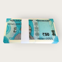 Rs 50 India Banknote Replacement Star Issue 2026 Serial Packet Prefix 8BD Inset R Signed By Sanjay Malhotra Unique and Rare