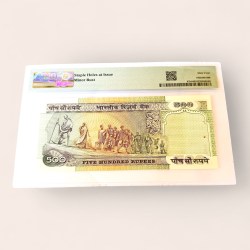 Alternative view of Rs 500 India Banknote Signed by S Venkataraman Graded 64 By PMG Unique and Rare