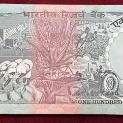 Alternative view of 100 RUPEES OLD ISSUE GOVEROR C.RANGARAJAN RARE GEM UNC SERIAL PACKET
